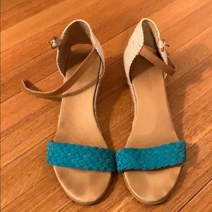 Sundance Catalog woven wedge sandal size 39